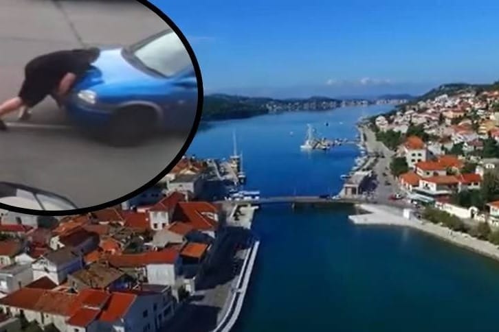 HULK IZ TISNOG Odgurao parkirani auto desetak metara