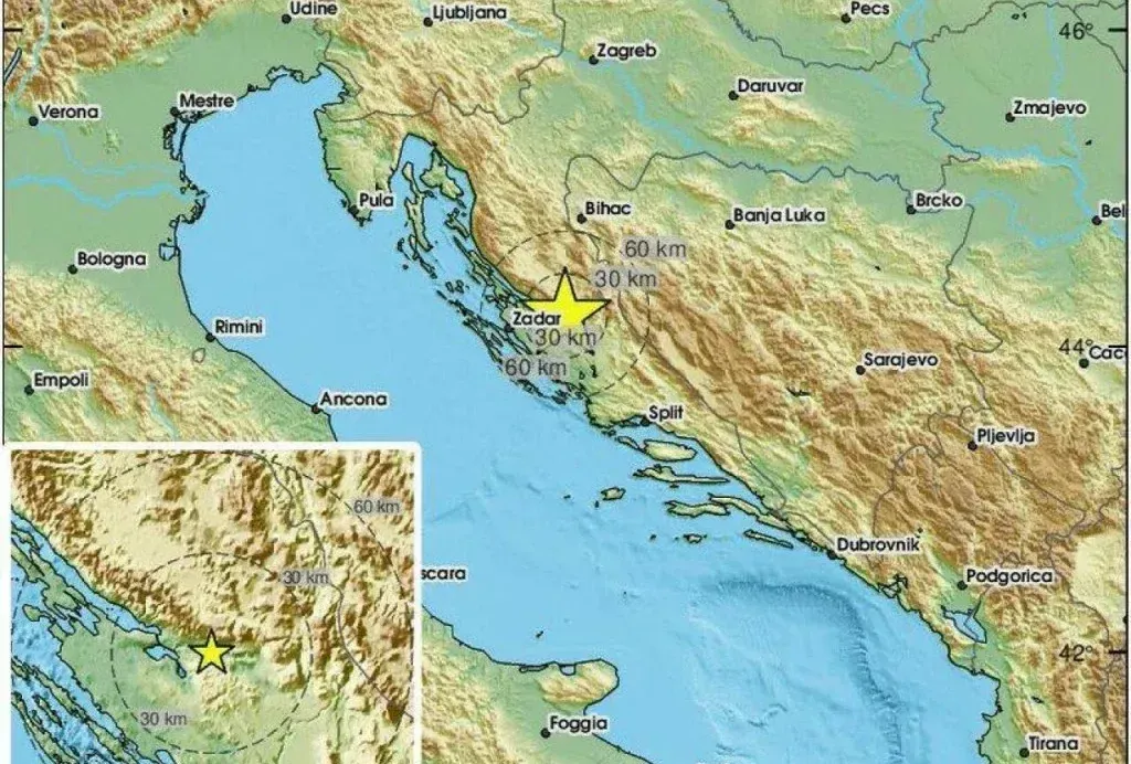 Potres na zadarskom području