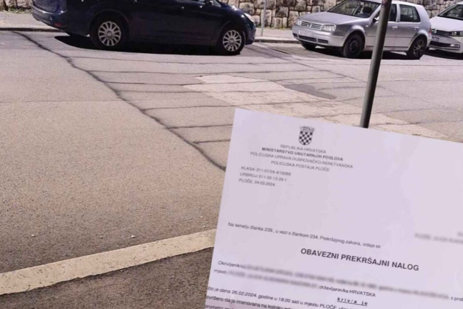 Žena u Pločama sama iscrtala pješački prijelaz i dobila kaznu!