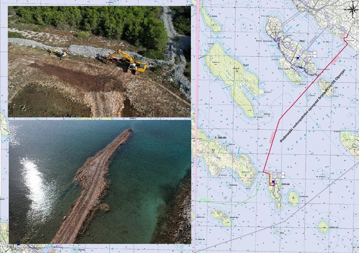 VIDEO Započela izgradnja podmorskog cjevovoda Srima-Prvić-Obonjan - Projekt vrijedan gotovo 7 milijuna eura