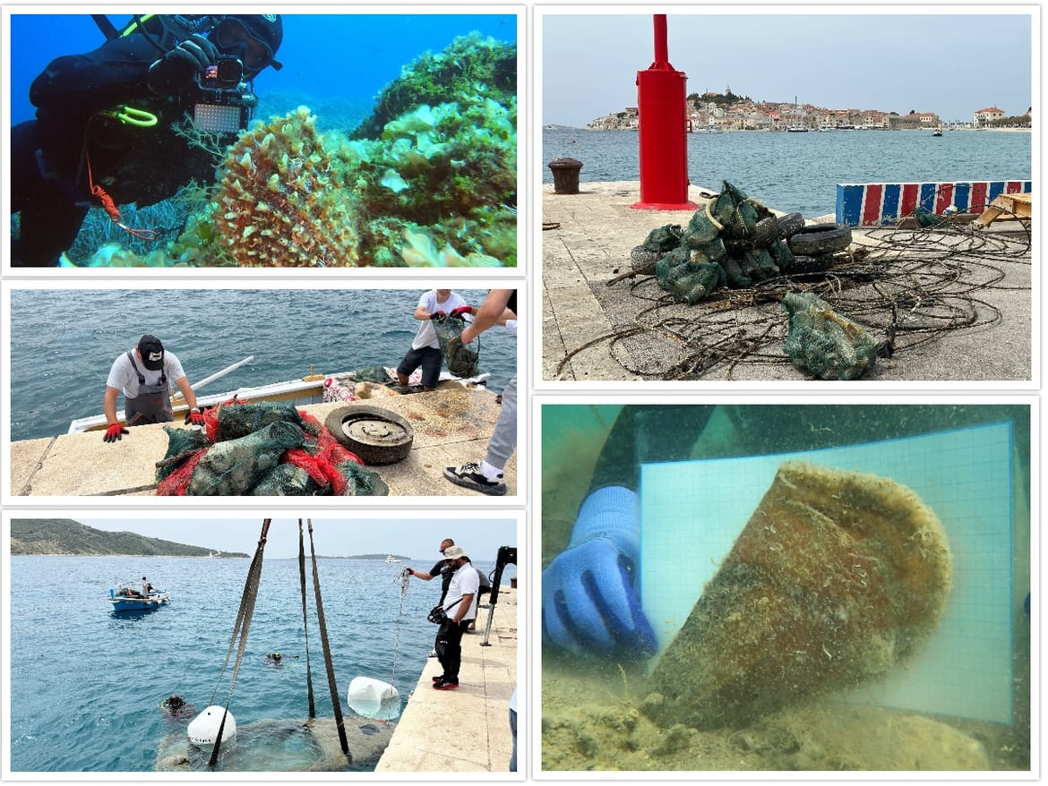 EKO PRIMOŠTEN Dok su tragali za živim periskama, 60 ronioca izvuklo tone otpada!