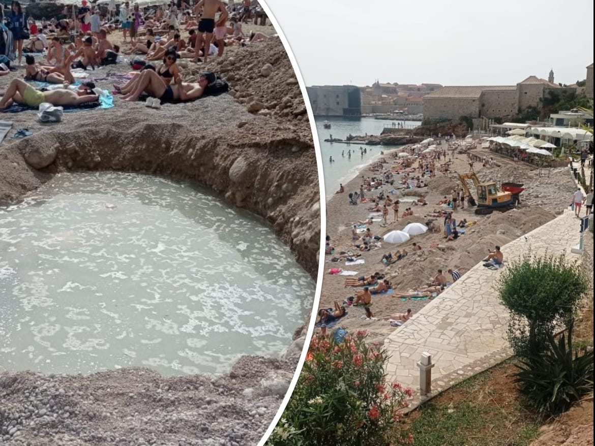 Bageri na dubrovačkoj plaži - Čemu služi iskopano jezerce?