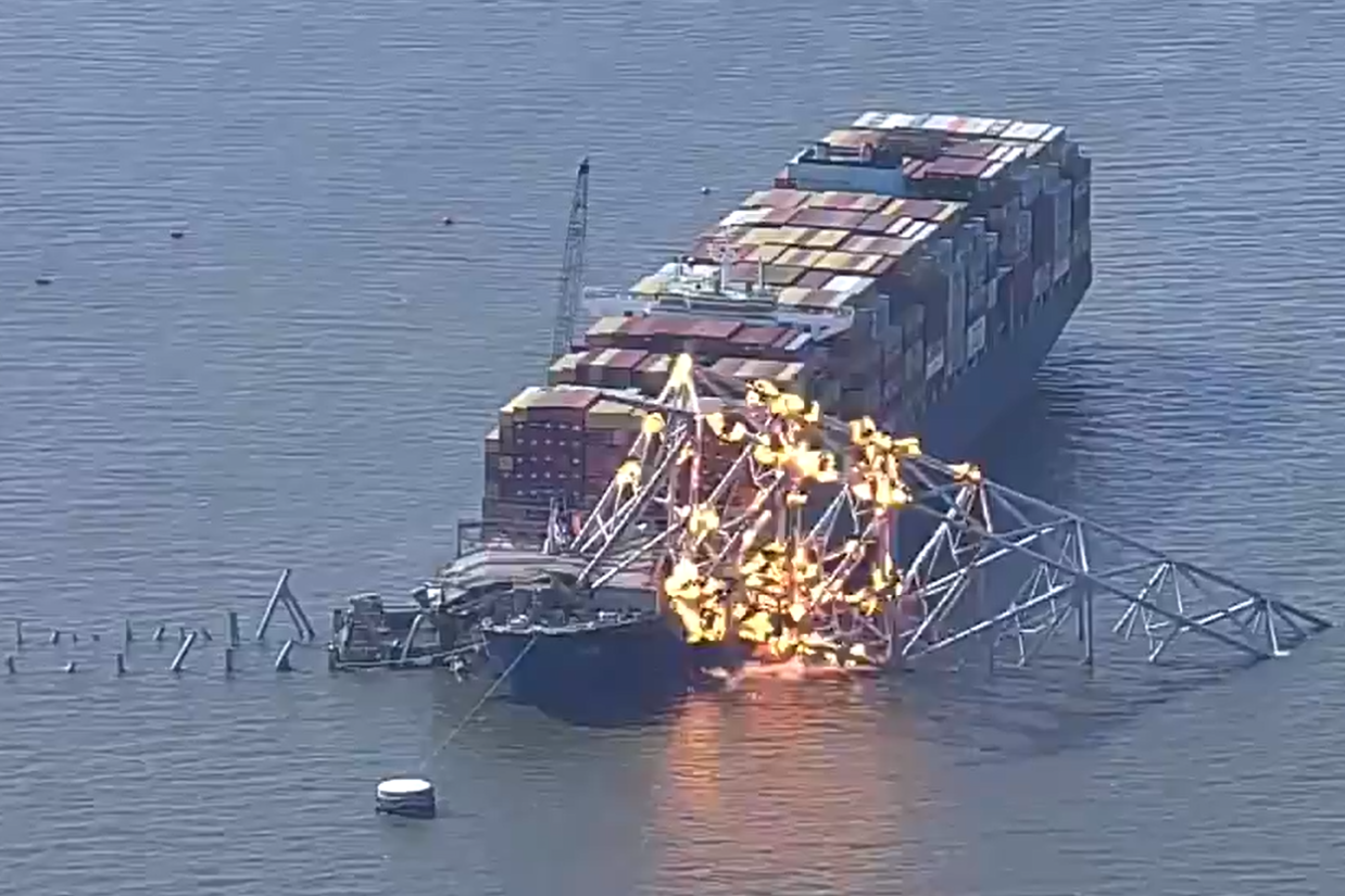 VIDEO Uklonjen je i posljednji dio urušenog mosta u Baltimoreu -raznijeli ga eksplozivom!