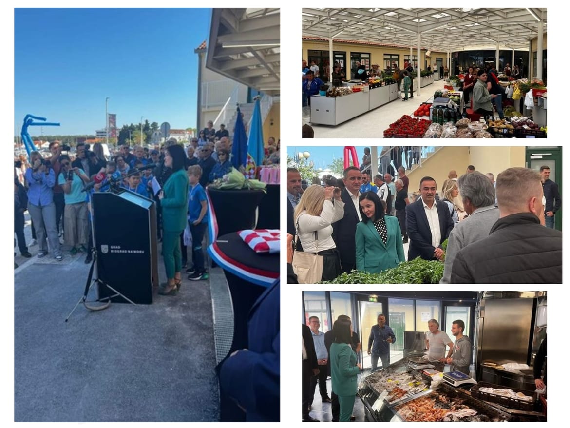 Otvorena ribarnica i tržnica u Biogradu na Moru