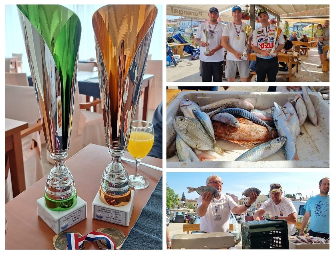 Ivan Galzina iz Zadra prvak države u sportskom ribolovu štapom iz brodice, Luka Gredičak viceprvak