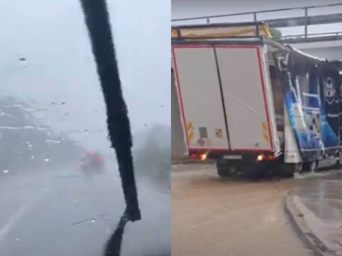 BUJICE I TUČA Prilično jako nevrijeme pogodilo Dalmaciju - najgore je bilo na sjeveru!