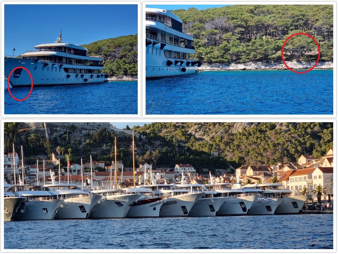 BAHATOST MINI KRUZERA Sidre se u posidoniji i vezuju za stabla zaštićenih Paklinskih otoka, a u Hvaru "grade" barikade u luci!