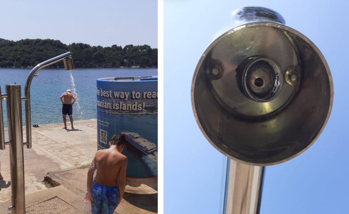 BIZARNA KRAĐA Netko je na Cresu s tuševa na plaži pokrao rozete!