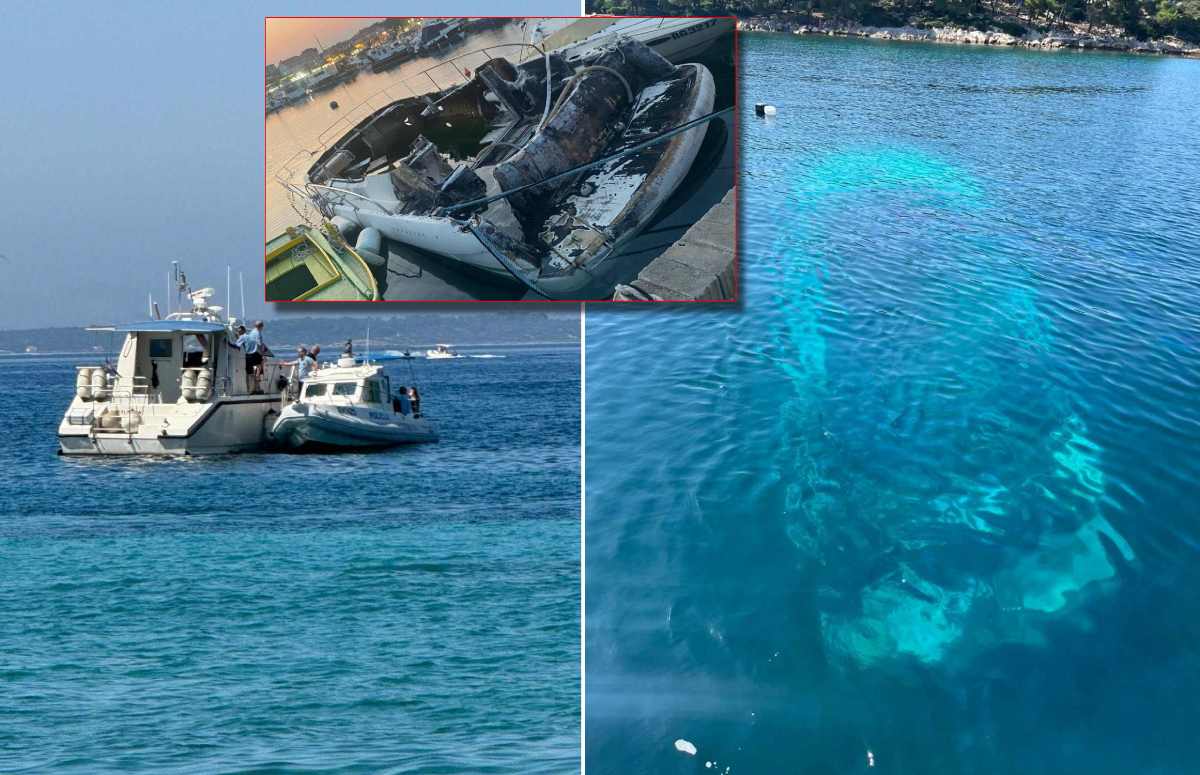 PRIKRIVANJE TRAGOVA Dan nakon što smo pisali o izgorenoj olupini koja godinama stoji na vezu u Pakoštanama, odvučena je na pučinu i potopljena!