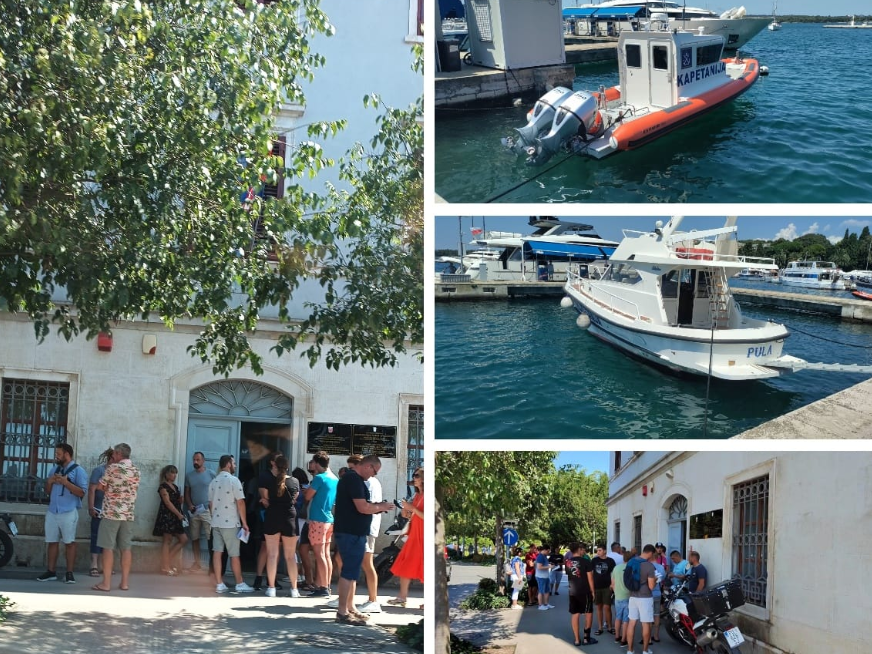 GRAĐANI OGORČENI PIŠU: "U Medulinu vlada nered na moru, a djelatnici kapetanije pod klimom održavaju ispite za voditelja brodice!"