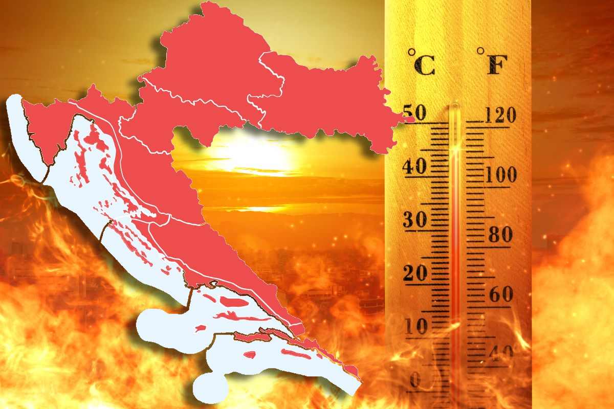 Crveni meteoalarm u cijeloj Hrvatskoj, temperature i do 38 °C!