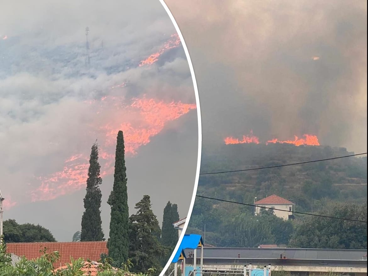 Razbuktao se požar kod Žrnovnice, do mraka su ga gasila 4 kanadera - u pomoć stižu gasitelji iz cijele Hrvatske!