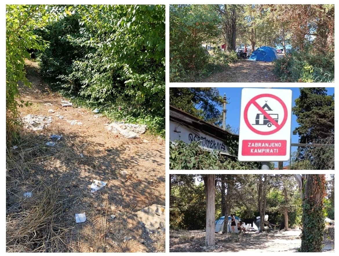Ilegalni kampisti u Zadru ignoriraju znakove zabrane i ostavljaju totalni nered: "Pogledajte koliko smeća je u šumi, a najviše nas strah požara!"
