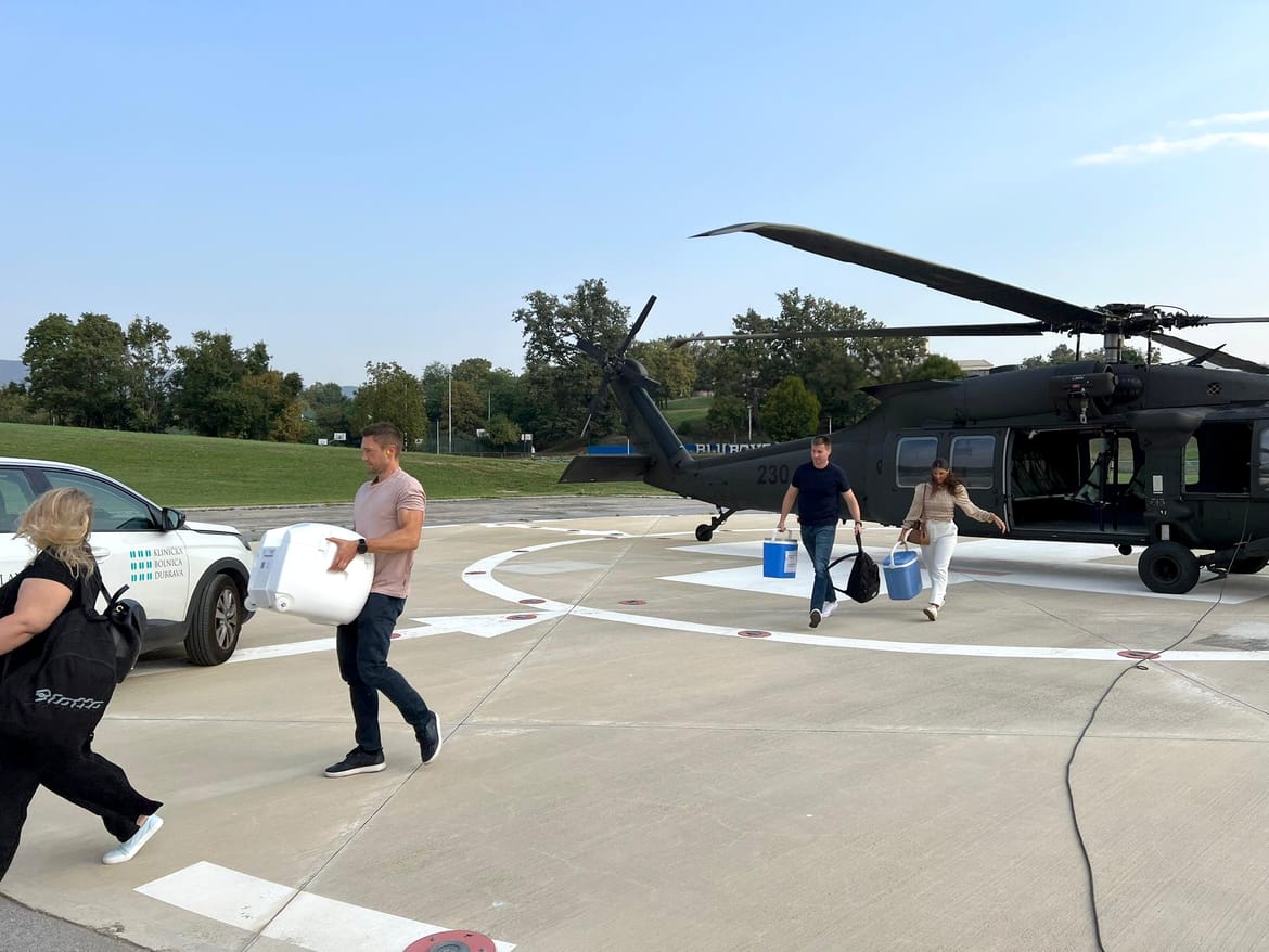 Helikopter Black Hawk prevezao srce za transplantaciju iz Zadra u Zagreb!