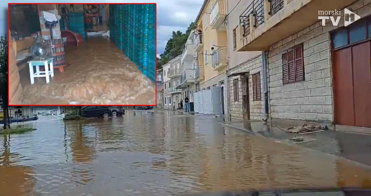 LOŠA REKONSTRUKCIJA OBALNOG ZIDA? Novigrad nakon kiše potpuno poplavio: "Vrulje izbile i poplavile konobu poznatog vinara i maslinara!"
