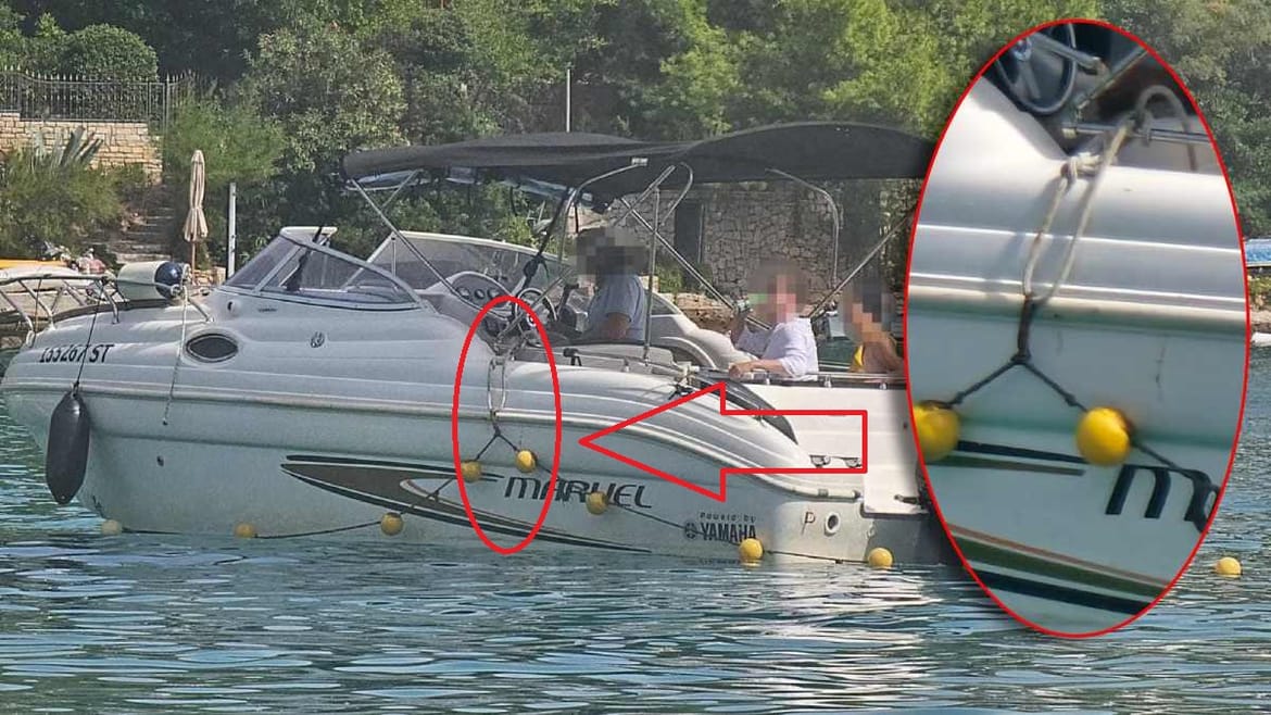 TAKO SE TO NE RADI Došli gliserom i privezali se za plutaču kupališta na Šoltu
