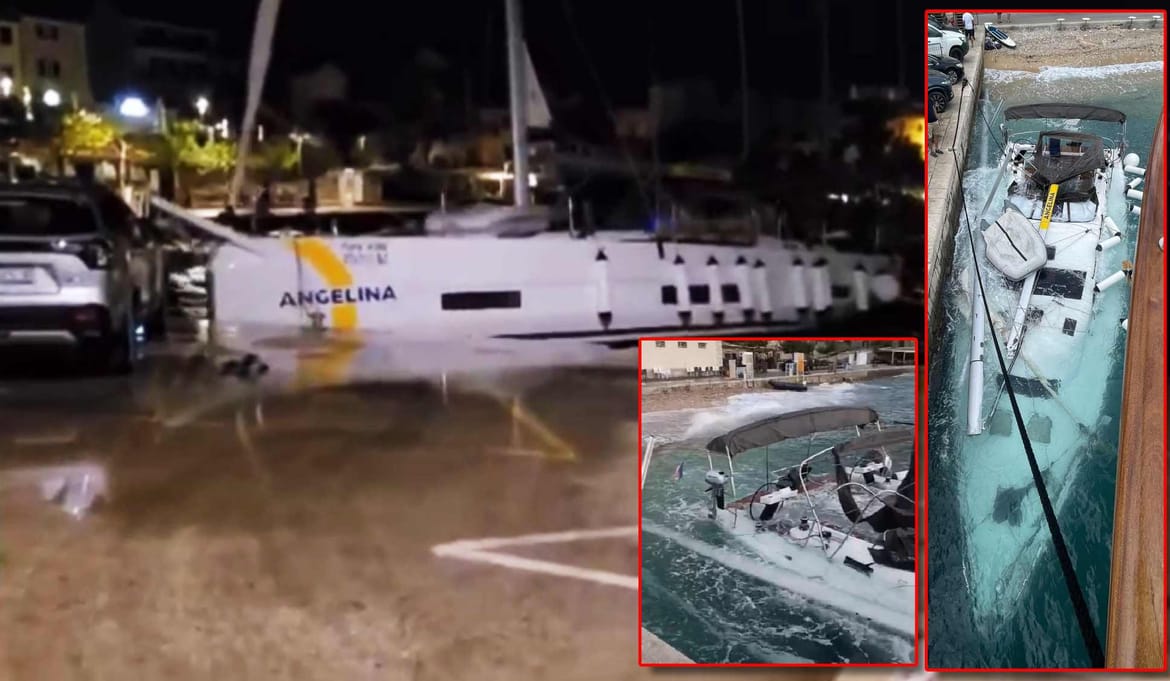 NEVJEROJATNA SNIMKA Jedrilica u Bolu im se raspada pred očima, oni snimaju, a gdje je posada? Charter tvrtka: "Bez komentara!"