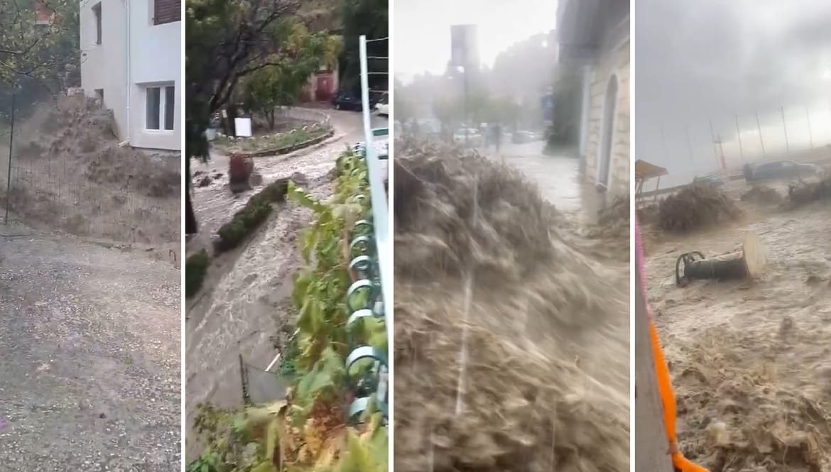 APOKALIPTIČNI PRIZORI Strahovita bujica u Podgori nosila sve pred sobom!