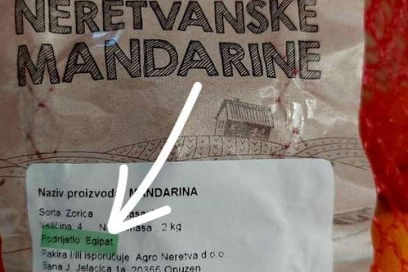 Neretvanske mandarine iz Egipta: "Oprostite, radi se o tiskarskoj grešci!"