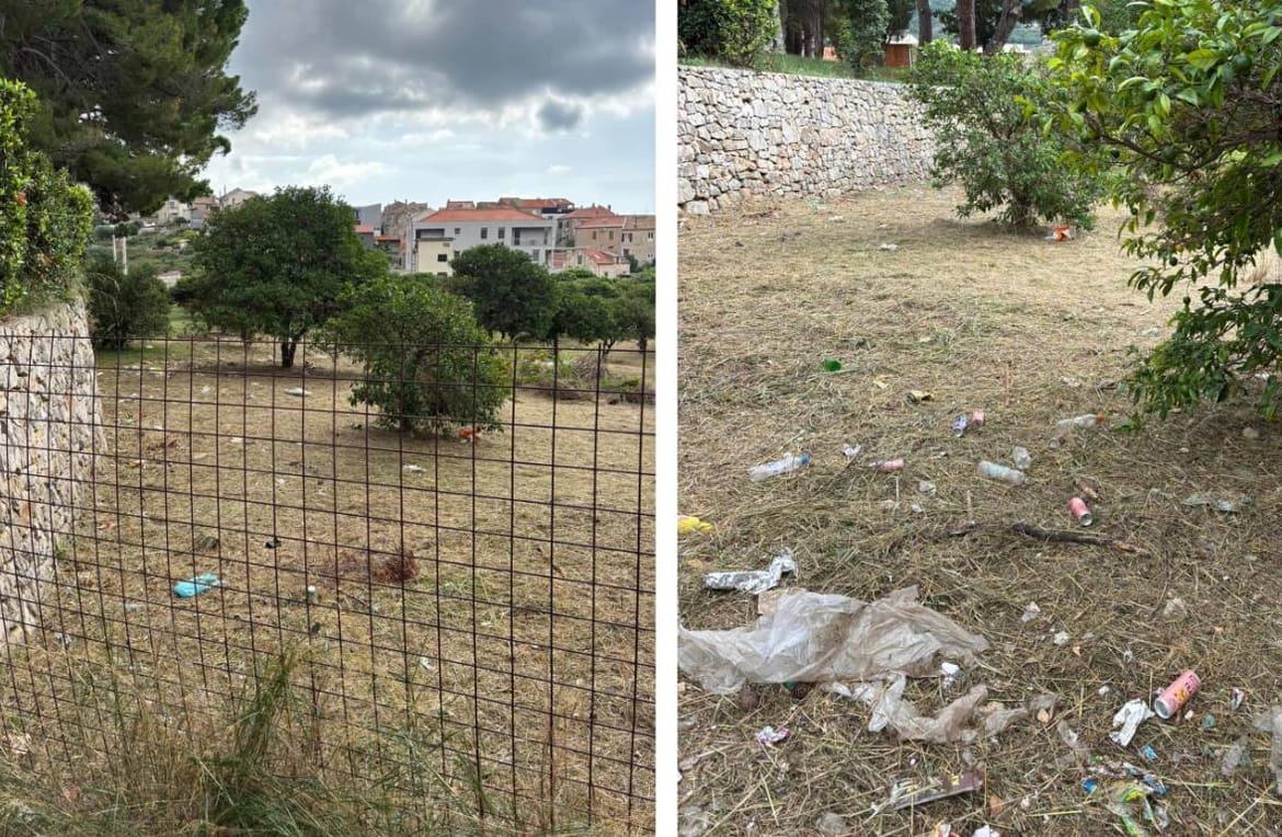 Ružne scene u Komiži - postoji li netko tko će skupiti ovaj otpad?