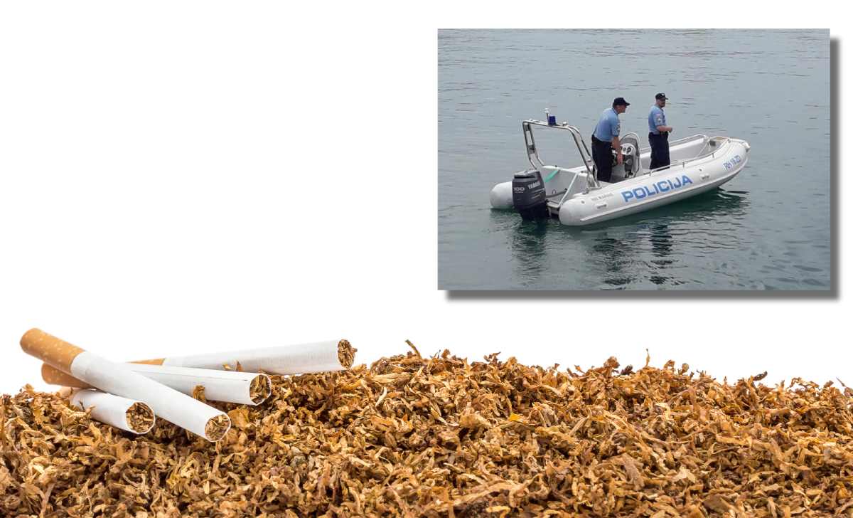 Pomorska policija djedu s Ugljana oduzela više od 41 kg duhana, 16 tisuća ilegalnih cigareta i zračnu pušku