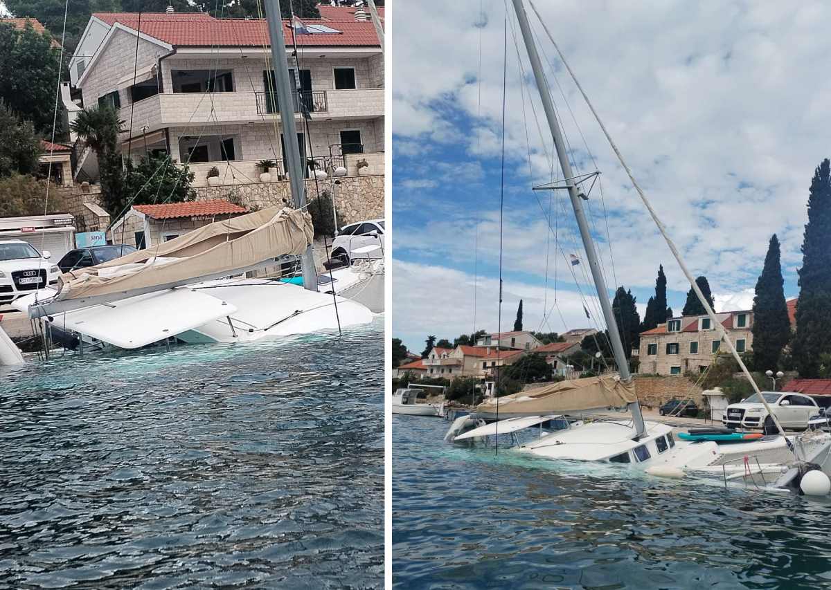 Nasukali se i napustili katamaran na Šolti: "Nakon 2 sata je potonuo, a okolo nafta smrdi!"