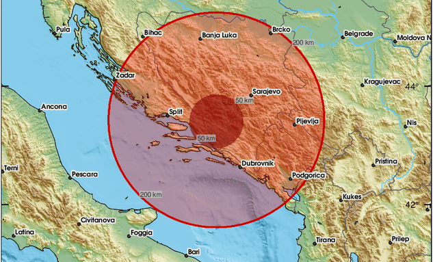 Dalmaciju sinoć zatresla dva potresa