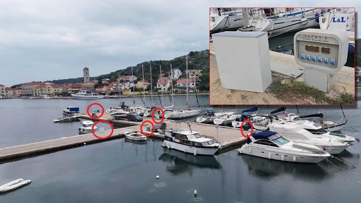 Vratili smo se u Tisno, gdje smo razotkrili dvije ilegalne marine - Pogledajte kako su perfidno kamuflirali priključke struje za jahte!