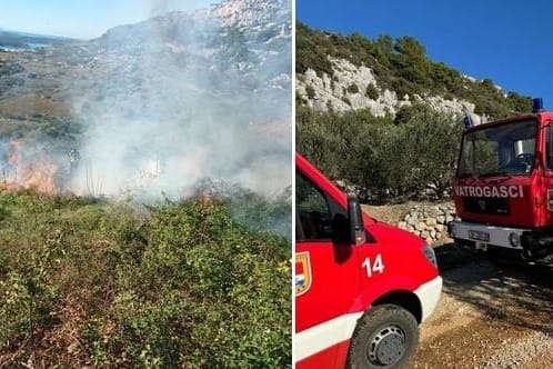 Gori na Hvaru, na terenu su vatrogasci