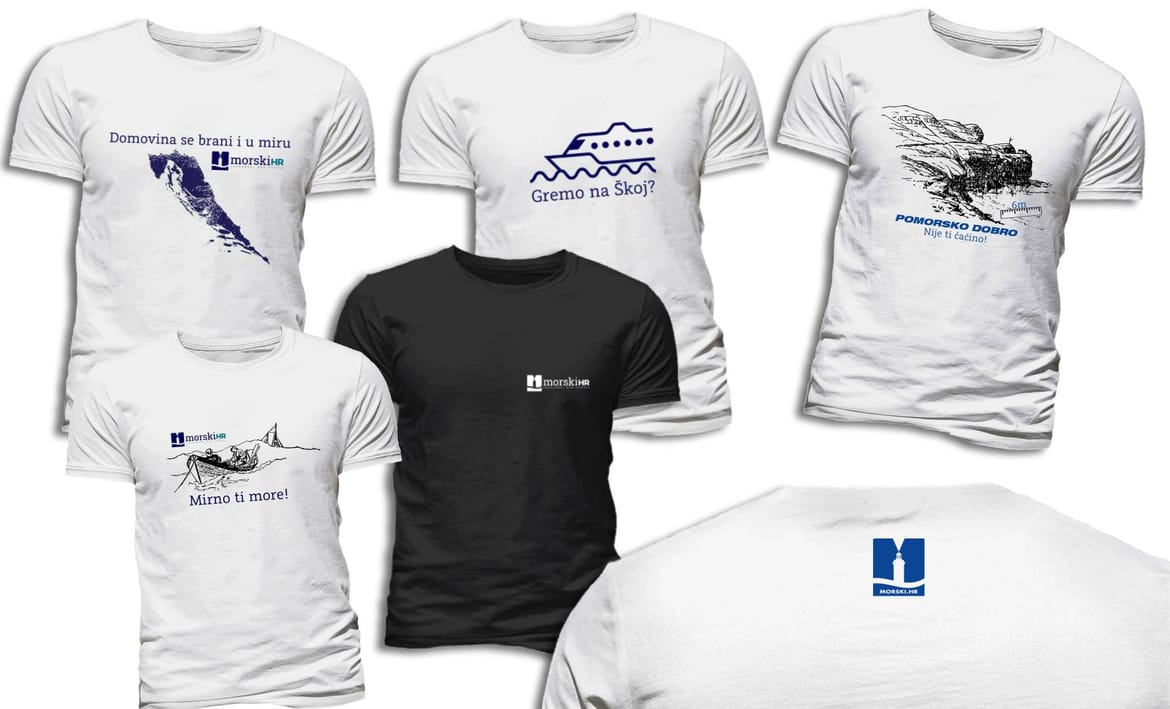 MAJICE S PORUKOM Nosi brand "Morski" s temama koje te zanimaju - Budi dio morske priče!