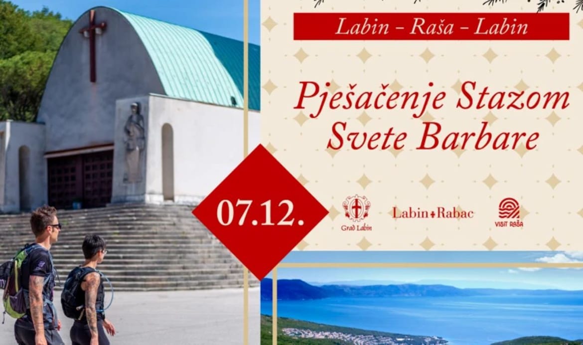 Pješačenje Stazom Svete Barbare, iz Labina do Raše, najmlađeg grada u Istri