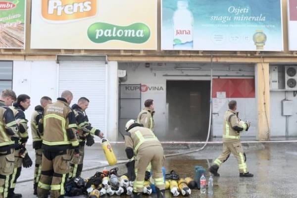 Požar na splitskoj Veletržnici, gorjela hrana