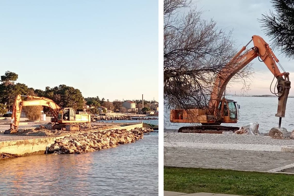 Kopanje na pomorskom dobru u Poreču uznemirilo građane! Investitor: "Gradimo bazen u skladu s propisima i sve ostaje građanima"