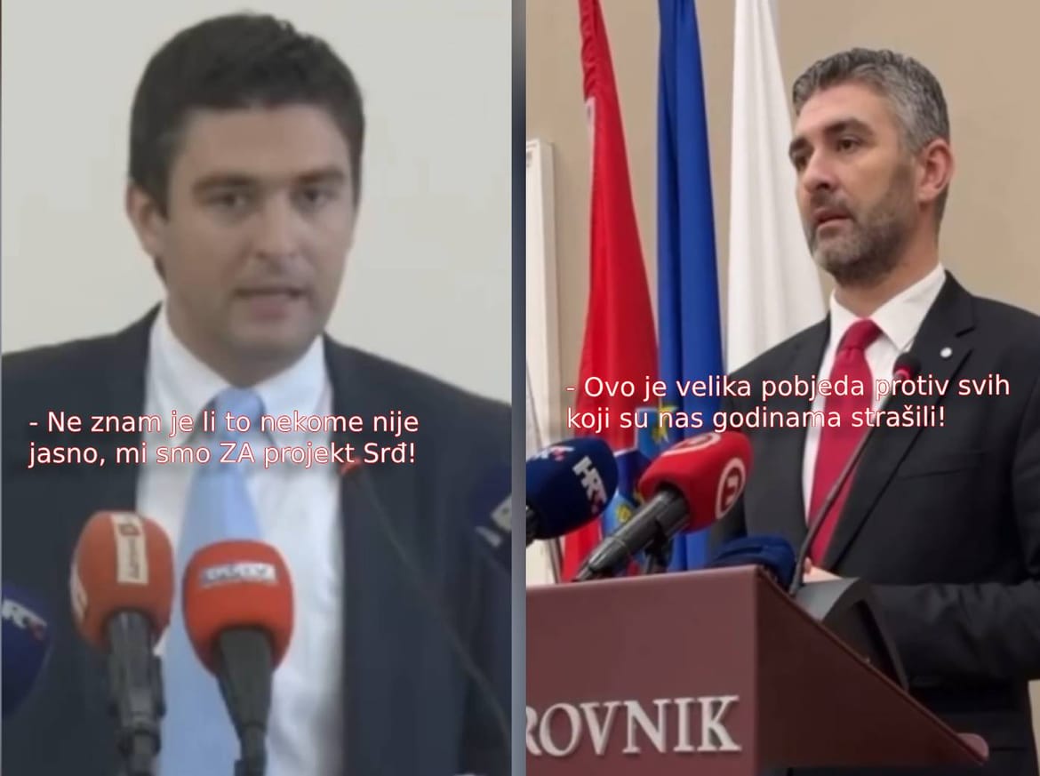 LICEMJERJE U DVA KADRA Dubrovački gradonačelnik nekad: "Mi smo ZA projekt 'Golf na Srđu'" i sad, nakon presude suda: "Ovo je velika pobjeda Grada!"