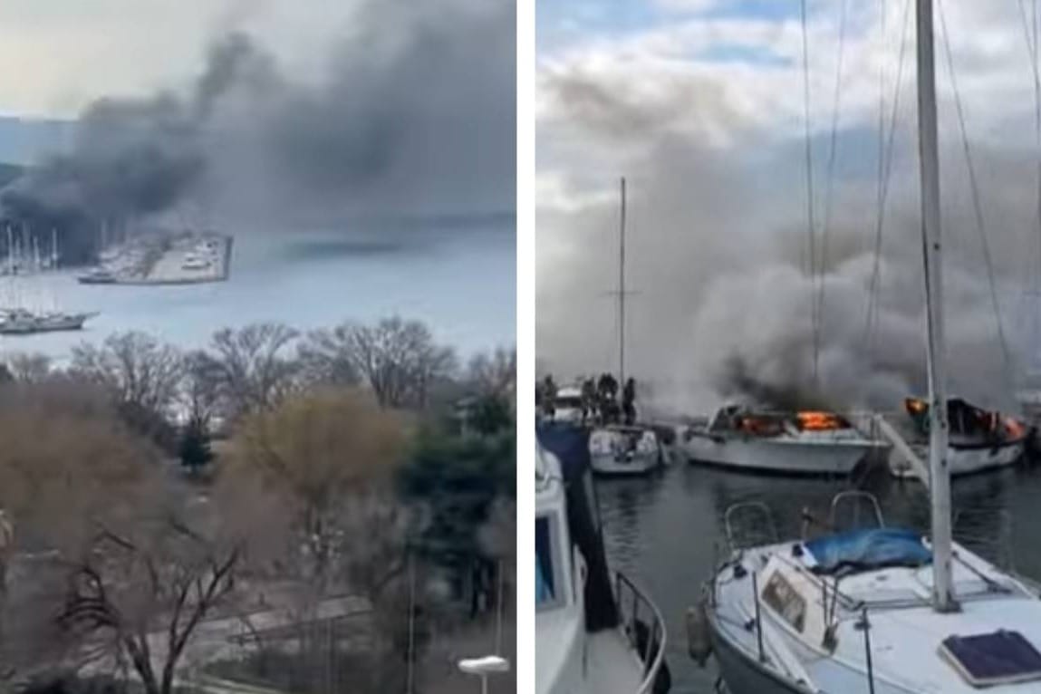 Gore plovila u splitskoj lučici Spinut!