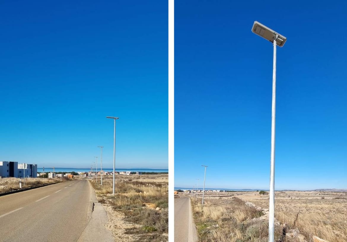 U Povljani na Pagu postavljena solarna rasvjeta