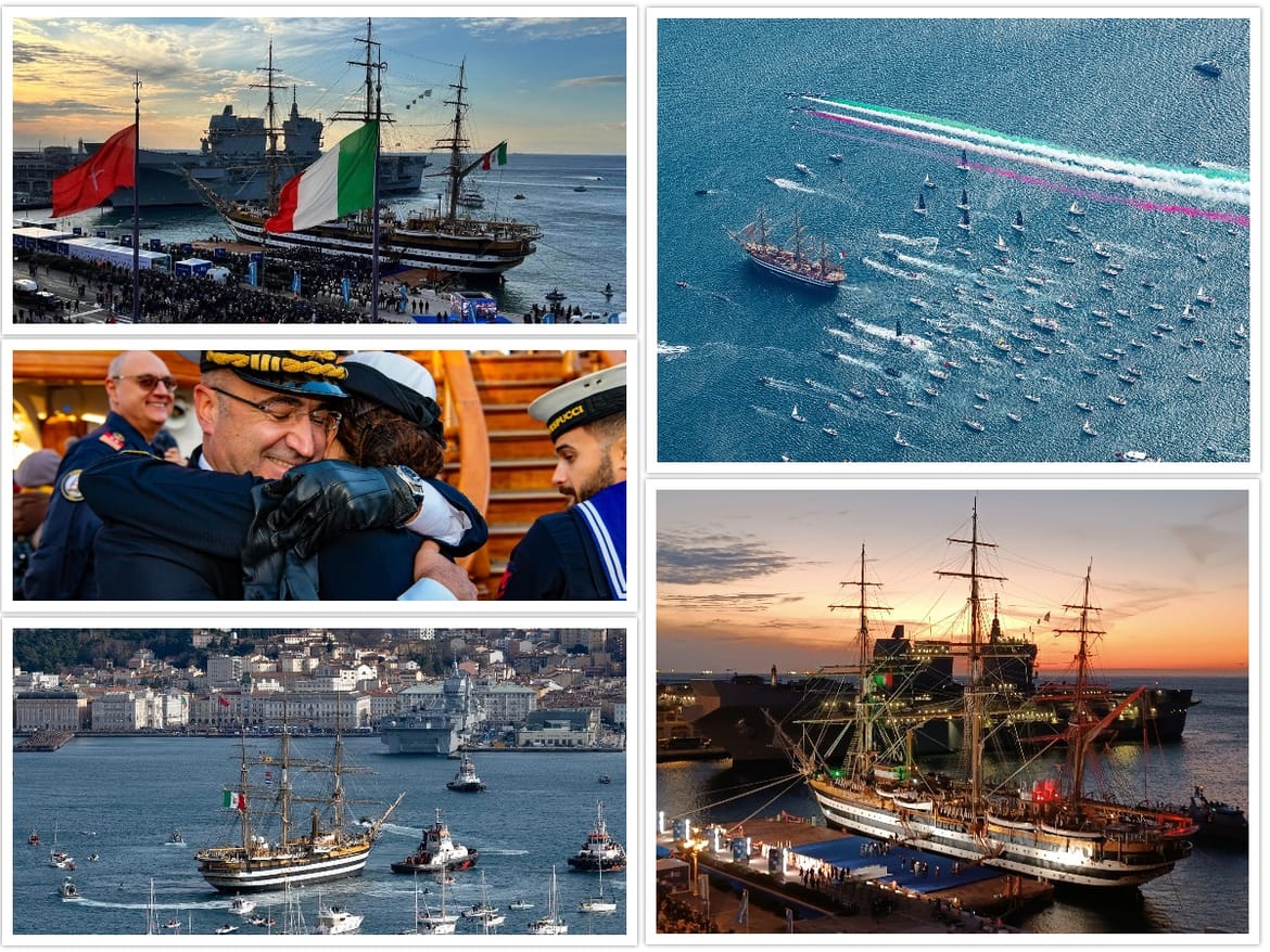 SPEKTAKL U TRSTU Nakon puta oko svijeta, u luku uplovio Amerigo Vespucci najstariji brod u talijanskoj mornarici i jedan od najljepših brodova svijeta!