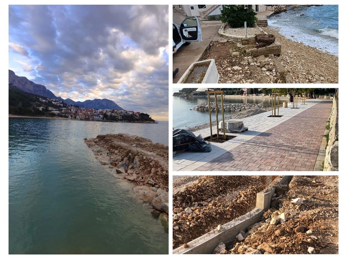 Općina Gradac počupala 200 godina stare murve zbog šetnice, građani je prijavili za ilegalno nasipanje zemlje u more - Općina: "Legalno smo sanirali pero"