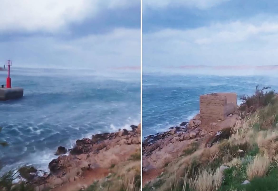 VIDEO: Sve se trese! Pogledajte kako dere bura u Stinici podno Velebita