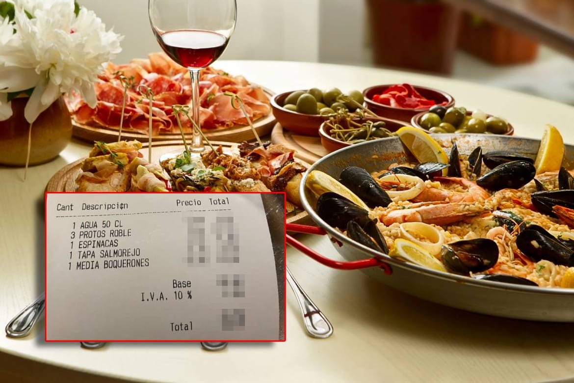 Ovo gosti na našoj obali mogu samo sanjati! Pogledajte koliko je turist u Španjolskoj platio tri jela, vodu i tri čaše vina...