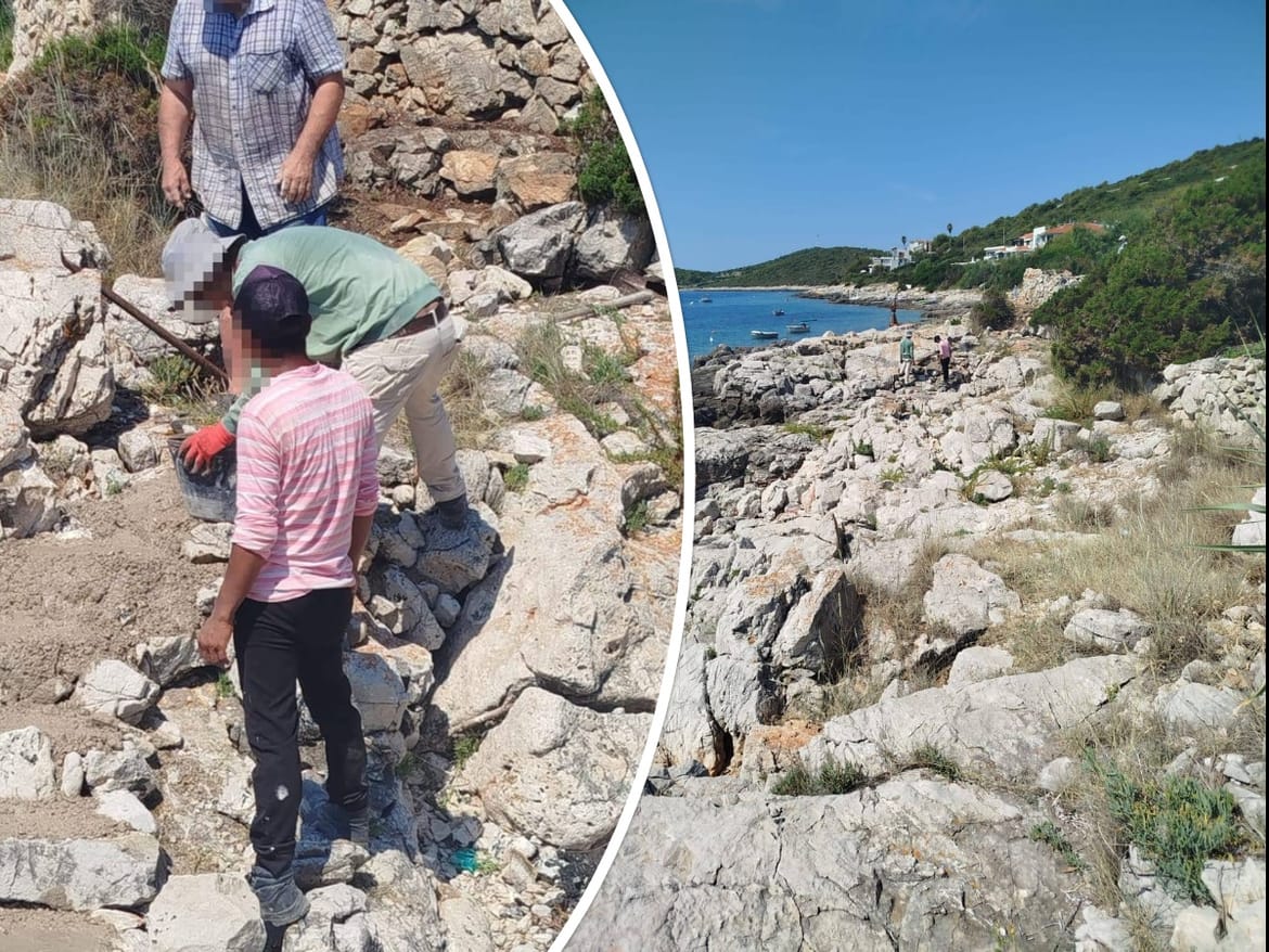 BETONIRANJE ŠKRAPA NA VISU Lokalna policija kaže da nije utvrdila kazneno djelo, pa lopticu prebacila Kapetaniji i Inspektoratu