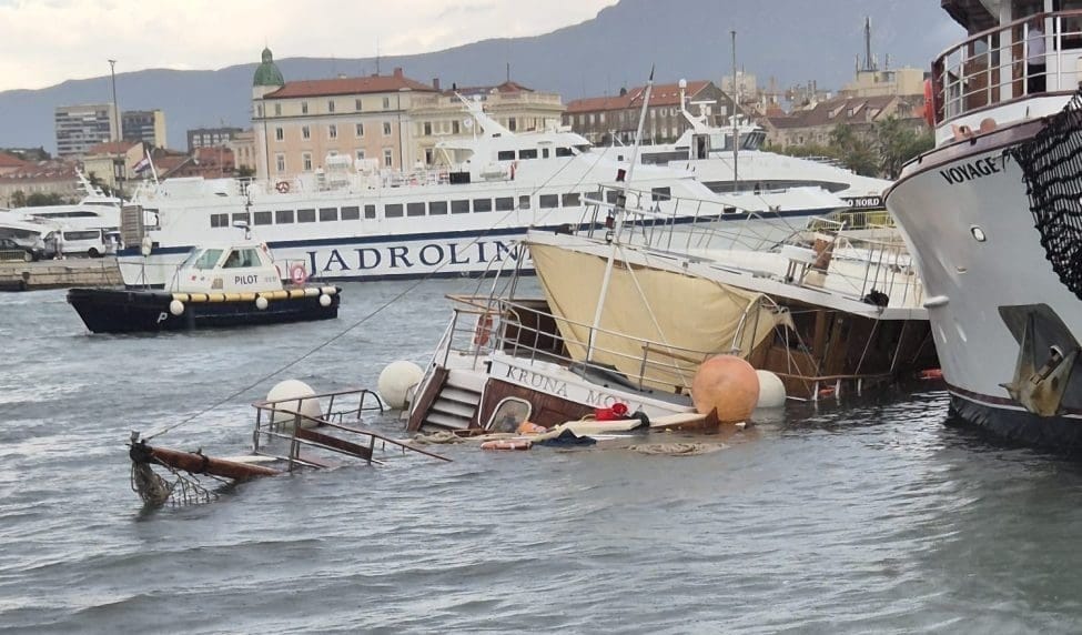 Ministarstvo mora: "Jako nevrijeme u splitskom plovnom području uzrokovalo brojne štete na plovilima i lučkoj infrastrukturi"