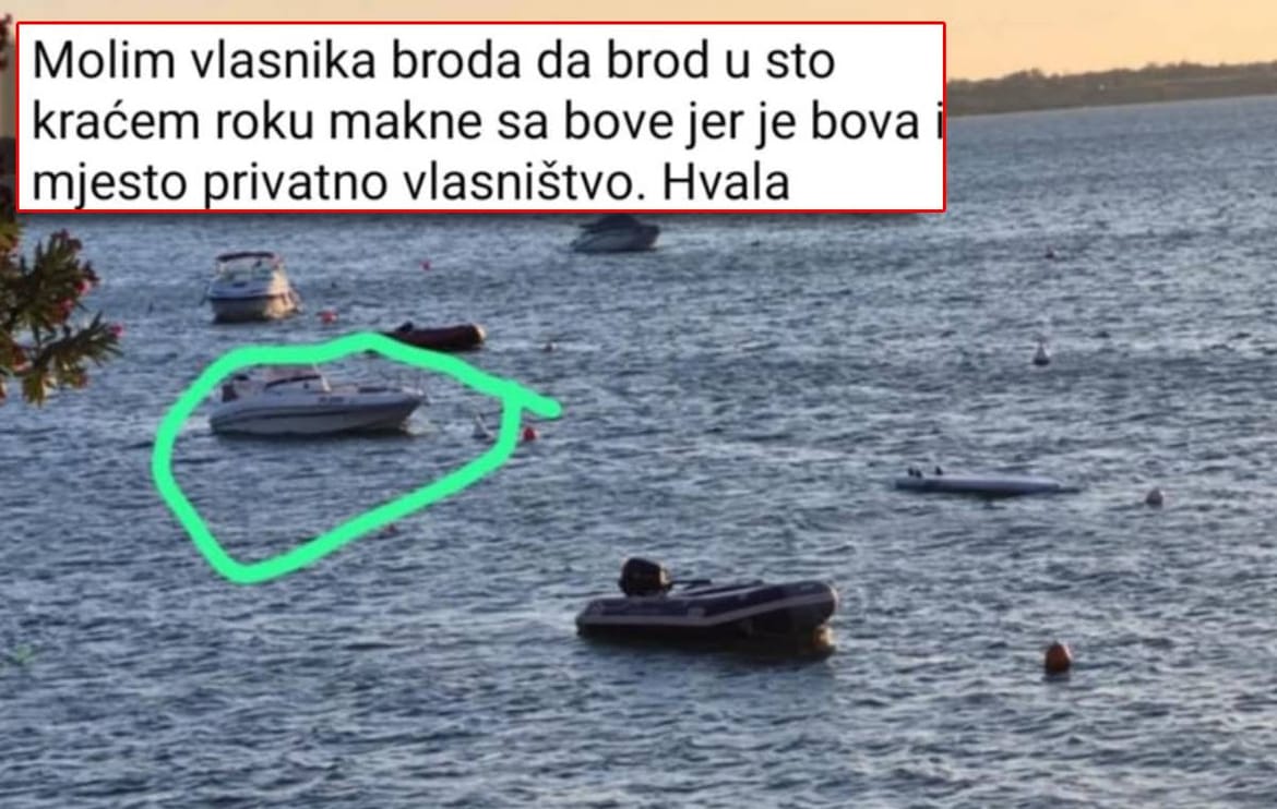 NEVJEROJATNA BAHATOST Zamislila da je mjesto za privez "privatno" pa dala oglas...
