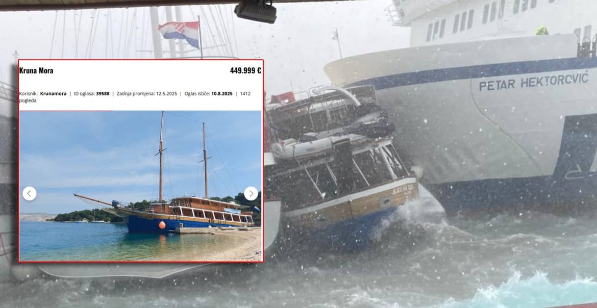 Potonuli brod u Splitu se već neko vrijeme prodaje - Nazvali smo vlasnika: "Da malo lipše pišete o nama, pričali bi..."