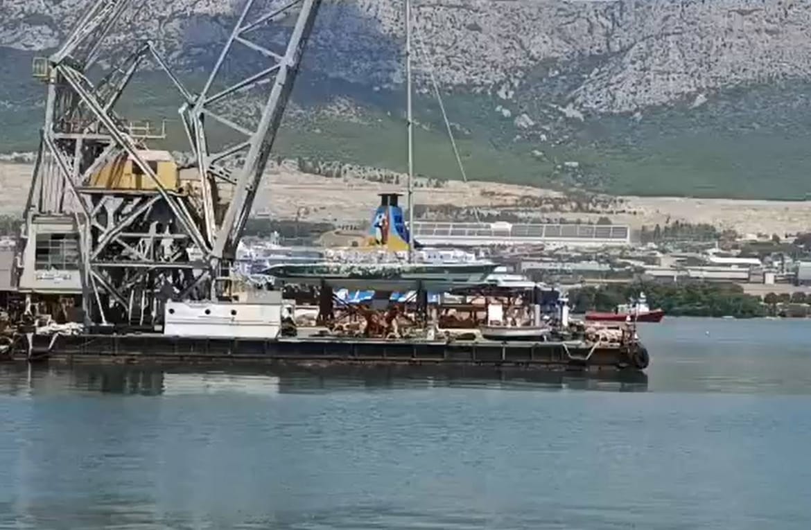 VIDEO Moby Drea uplovio u splitsko brodogradilište