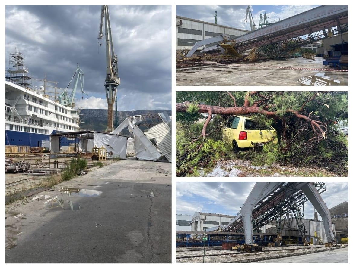 PALA DIZALICA Velika šteta u Brodosplitu!