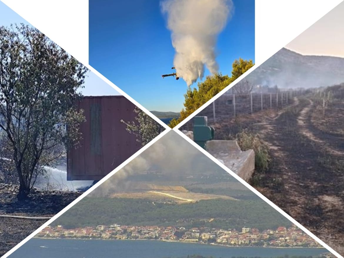 Požari u Zadarskoj županiji - Ugašen kraj mjesta Popovići, a na deponiju Diklo još uvijek aktivan