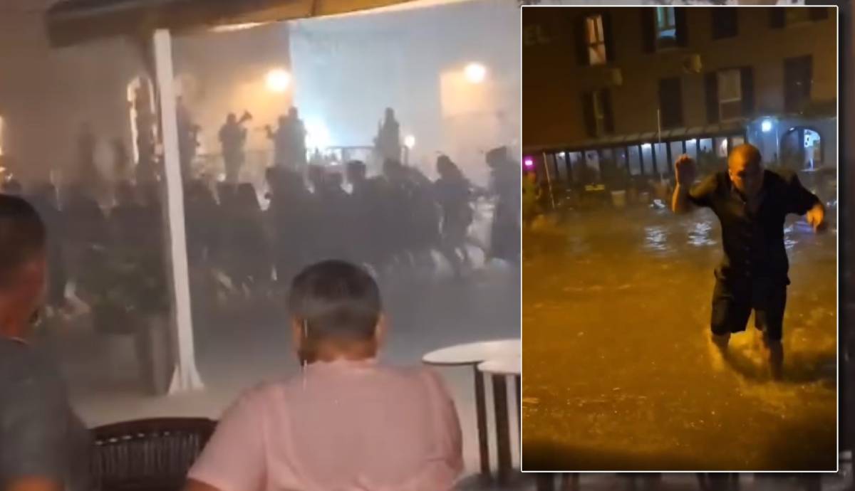 VIDEO: U Karlobagu sinoć opći potop, na otocima se nisu dali smesti, pa na Istu zasvirali, a na Pagu plesali kolo!