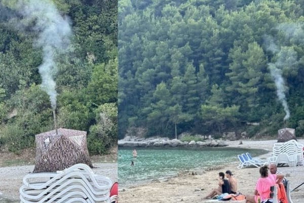 Na plaži Prapratno montirali saunu: "Ovo još nismo vidjeli!"