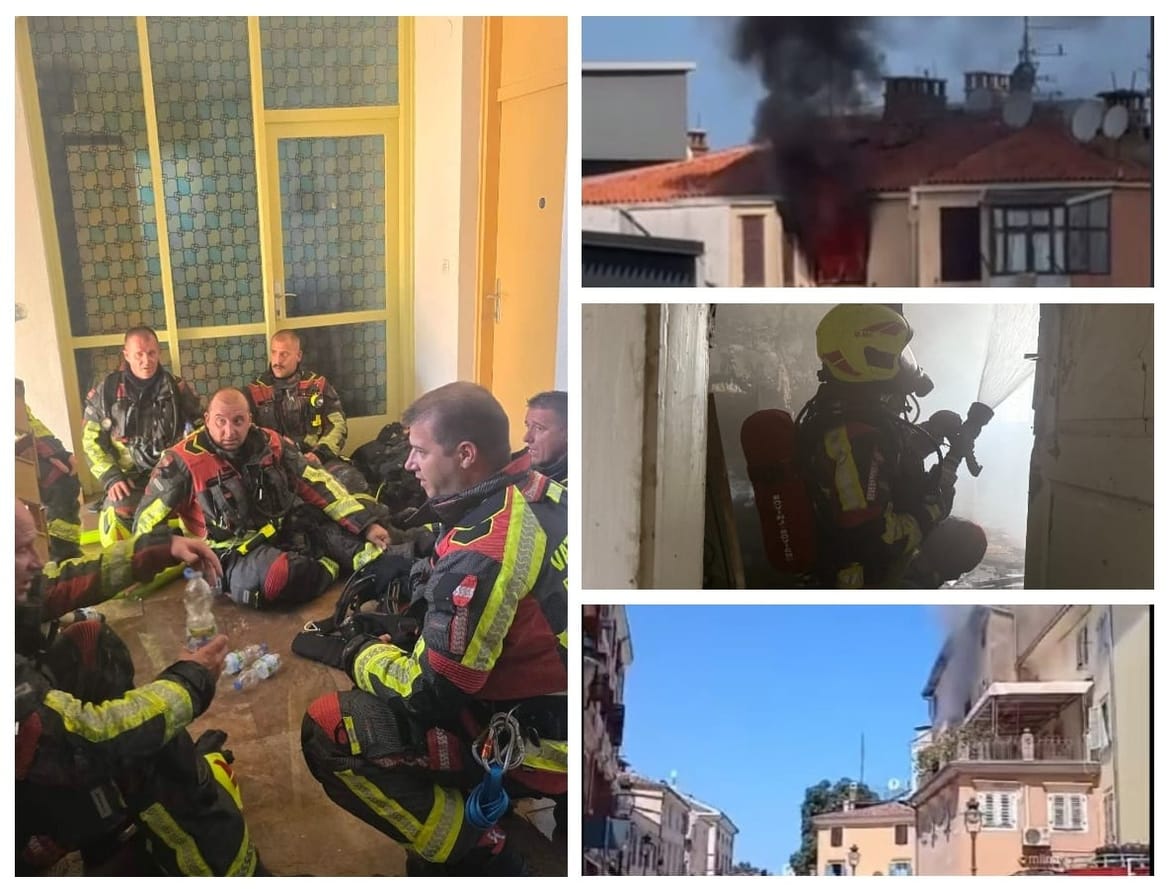 Po Rovinju gorjeli stanovi - zapovjednik vatrogasaca: "Moji dečki su me oduševili!"